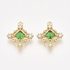 Brass Cubic Zirconia Pendants KK-T038-548A-NF-1