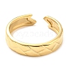 304 Stainless Steel Grooved Open Cuff Ring for Women RJEW-C016-27G-2