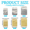60Pcs 6 Styles Translucent Plastic Resealable Packaging Bags OPP-TADJ0001-02-4