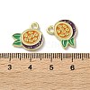 Fruit Alloy Enamel Charms PALLOY-S058-01LG-28-3