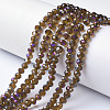 Electroplate Transparent Glass Beads Strands EGLA-A034-T2mm-F01-1