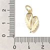 Brass Micro Pave Cubic Zirconia Pendants KK-Q001-06G-3