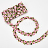 3D Flower Embroidery Polyester Lace Trim SRIB-WH0011-141B-7