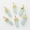 Natural Green Fluorite Pointed Pendants G-G902-A01-2