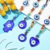 Gemstone Chip Beaded Pendant Decorations HJEW-JM01129-2