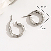 Fashionable Unique Design Stainless Steel Twist Hoop Earrings TL6585-5