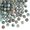 Frosted Natural African Turquoise(Jasper) Round Beads Strands G-OC0001-79A-1
