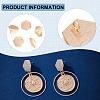 BENECREAT 12Pcs Brass Stud Earring Findings KK-BC0010-91-4