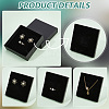  12Pcs Square Cardboard Necklace Box CBOX-NB0001-30-5