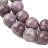 Natural Lepidolite/Purple Mica Stone Beads Strands G-A310-A01-16mm-4