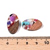 Transparent Resin and Walnut Wood Pendants RESI-T057-03L-3