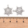 Brass Micro Pave Clear Cubic Zirconia Pendants KK-S389-09P-3