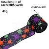 Cloth Grosgrain Printed Ribbon for Halloween Gift Wrapping PW-WGAF706-03-1