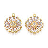 Brass Micro Pave Cubic Zirconia Pendants KK-N231-296-1