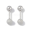 Anti-Tarnish Rhodium Plated 999 Fine Silver Cartilage Earrings for Women EJEW-S215-27P-1