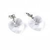 Faceted Transparent Glass Charms GLAA-T024-04L-4