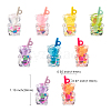 35Pcs 7 Colors Transparent Resin Pendants RESI-CJ0002-10-2