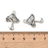 Tibetan Style Zinc Alloy Mushroom Pendants X-TIBEP-R334-289AS-RS-3