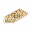 Brass Micro Pave Colorful Cubic Zirconia Pendants KK-E068-VF026-3