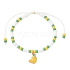 9Pcs Fruit Theme Alloy Enamel Charm Bracelets BJEW-MZ00206-02-2