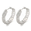 Rack Plating Brass Micro Pave Cubic Zirconia Hollow Hoop Earrings EJEW-A027-09P-1