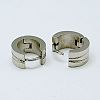 Tarnish Resistant Fashion 304 Stainless Steel Huggie Hoop Earrings EJEW-G124-M16-3