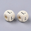 Printed Natural Wood Beads WOOD-T026-001L-2