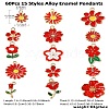 60Pcs 15 Styles Alloy Enamel Pendants ENAM-CJ0006-46-8