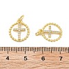 Brass Micro Pave Cubic Zirconia Pendants X1-KK-C092-21A-G-3