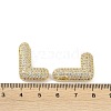 Brass Micro Pave Clear Cubic Zirconia Pendants KK-Z041-01G-L-3