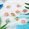 32pcs 8 style Ocean Theme Transparent Resin Pendants RESI-TA0001-46-5