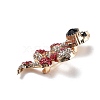 Snake Alloy Rhinestone Brooch Pins JEWB-Z034-01G-01-2