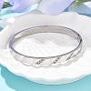 304 Stainless Steel Rhinestone Bangles for Women BJEW-Z092-16P-3