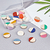 Olycraf 20Pcs 10 Colors Resin & Wood Cabochons RESI-OC0001-03-5