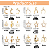 SUPERFINDINGS 12Pcs 6 Style Brass Cubic Zirconia Charms ZIRC-FH0001-36-5
