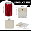Square PU Leather & PVC Gift Jewelry Packaging Bags with Snap Button ABAG-WH0062-06B-2