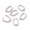 Tarnish Resistant 201 Stainless Steel Hoop Earring Findings STAS-H166-03P-1