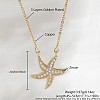 Ocean Summer Brass Pave Clear Cubic Zirconia Pendant Necklaces FS-WG8D1A7-12-1