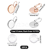 DICOSMETIC DIY Flat Round Leverback Earring Making Kit STAS-DC0004-81-5