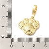 Brass Micro Pave Clear Cubic Zirconia European Dangle Charms Bails KK-K388-55G-3