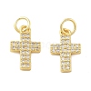 Brass Micro Pave Cubic Zirconia Pendants KK-C092-21D-G-1