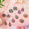 DIY Diamond Acrylic Evil Eye Theme Earrings Kit DIY-TA0005-71-6