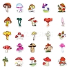 50Pcs 50 Styles Mushroom Pattern Waterproof PVC Plastic Scrapbook Stickers STIC-PW0001-377-3