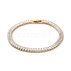 Clear Cubic Zirconia Tennis Bracelet BJEW-E009-03G-1