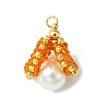 Shell Pearl Beads Glass Pendants PALLOY-MZ00434-03-1