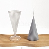 Toothed Pattern Cone Shaped Candle Plastic Mold PW-WGF50F1-01-3