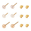 925 Sterling Silver Round Stud Earrings EJEW-TAC00028-2