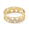 Ion Plating(IP) 304 Stainless Steel Honeycomb Bangles for Women BJEW-G693-07G-2