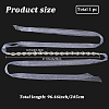 Metal Full Crystal Rhinestone Horse Eye Bridal Waist Belts for Wedding Dress AJEW-WH20080-65C-S-2