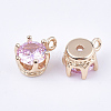 Transparent Glass Charms GLAA-T007-17E-3